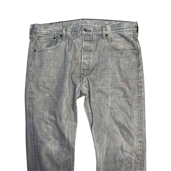 Levi’s 501 Button Fly Marbled Gray Men’s Jeans size 38/30 - Picture 3 of 11